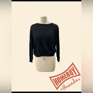 KK INTL. Hanna Crochet Back Black Women's Top